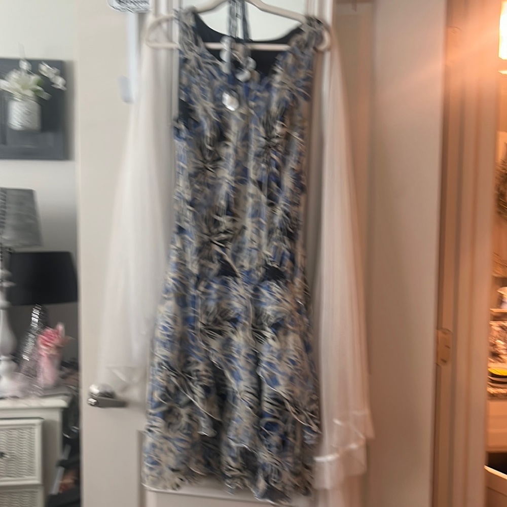 Beautiful Maxi Dress in shades of blues & sand .